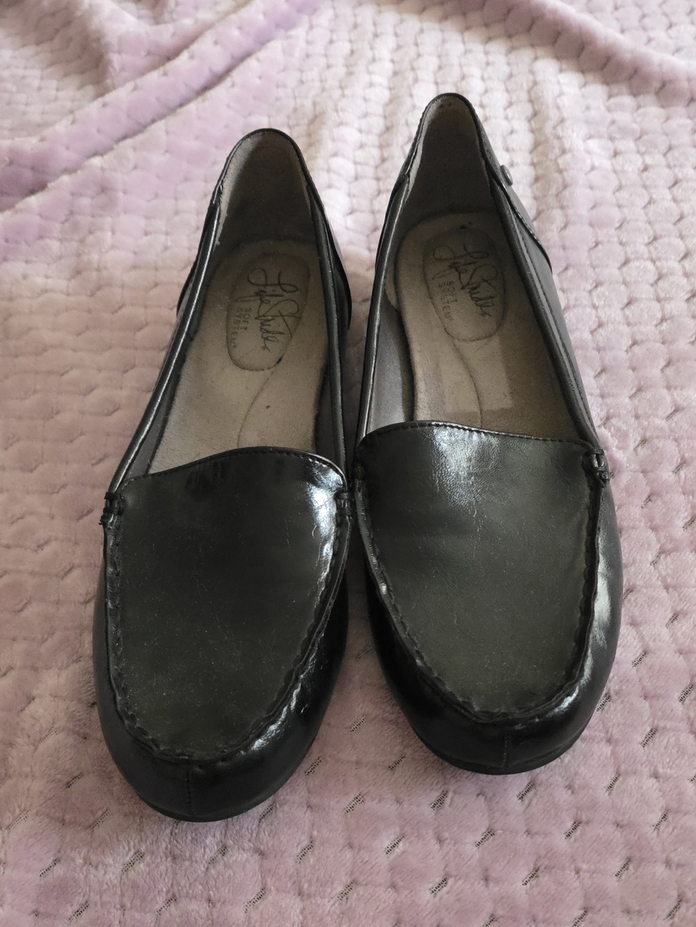 Life Stride Black Slip-On Women's Loafers